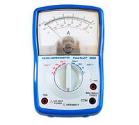 PeakTech P 3203 Amperometro analogico CAT III 600 V, max. 10 A AC e DC, scale 5 mA, 50 mA, 500 mA, 10 A, strumento di misura per casa, auto, barca, moto e hobby, 1 pezzo