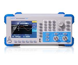 PeakTech P 4124 Generatore di funzioni arbitrarie 2CH, intervallo da 1 µHz a 10 MHz, strumento di misura professionale per laboratorio, elettronica e ricerca, 1 pezzo
