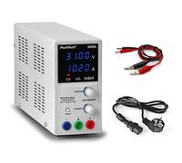 Peaktech P 6226 - Alimentatore da Laboratorio Dc 0-30V/0-10A, Display LED Blu a 4 Cifre Regolabile, Alimentatore a Commutazione Stabilizzata, Protezione da Sovraccarico e Cortocircuito