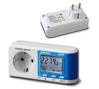PeakTech P 9035 Misuratore di consumo energetico e costi elettrici per prese di corrente, risoluzione 0,1 W da 0,5 W, misura corrente, consumo, costi, tensione, frequenza e CO₂, 1 pezzo
