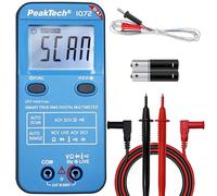 PeakTech P1072 - Multimetro digitale True RMS SMART con funzione Auto-Range - Multimetro digitale con display LCD da 4.000 conteggi - Misuratore di corrente fino a 600V AC/DC, NCV e Live Test - CAT