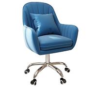 Pealihuy Sedia da ufficio ergonomica, sedia da ufficio imbottita con ruote girevoli a 360°, sedia da ufficio ergonomica per soggiorno, camera da letto, ufficio, studio con toeletta, braccioli comodi