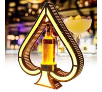 pealiritansemen Espositore VIP per Bottiglie di Champagne Asso di Picche, Espositori per Bottiglie di Champagne A LED Ricaricabili, Luce Gialla Calda - Colore Unico, per Bar/Hotel/Discoteca