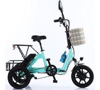 pealiritansemen Triciclo Elettrico per Adulti, Bici Elettrica Pieghevole da 14'', Bicicletta Elettrica con Batteria da 10,4 Ah, Autonomia Massima 40 km, Display LCD, Freni A Disco da 160° Blue