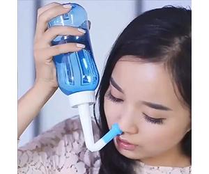 PEAMAN Lavaggio nasale, neti Pot Bottiglia irrigatore nasale Medico Manuale Portatile Set di risciacquo a Pressione nasale (Size : B 500ml)