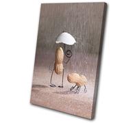 Peanut man Raining Food Kitchen SINGLE TELA parete arte foto stampa