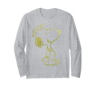Peanuts Alternative Snoopy Urban Punk Rock Zampe Ribelli Nerd Maglia a Manica
