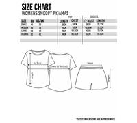 Peanuts Blu Snoopy Pigiama a maniche corte a gamba corta Donne