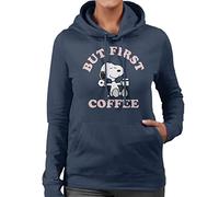 Peanuts But First Coffee Snoopy Women's Hooded Sweatshirt