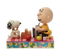 Enesco Peanuts by Jim Shore Snoopy, Woodstock e Charlie Brown, statuetta da picnic