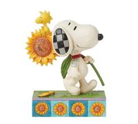 Peanuts by Jim Shore Snoopy Woodstock - Statuetta di girasole