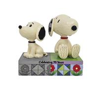 Peanuts By Jim Shore - Statuetta Snoopy degli anni '50 contro Snoopy dei tempi moderni