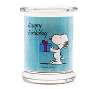 Peanuts Candela profumata in vetro | Candela profumata Happy Birthday | Regalo per donne | Candela profumata ciliegia | Decorazione per la casa | Candela in barattolo con lunga durata fino a 50 ore