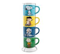 Peanuts Caratteri Ceramica Matrioske Tazza Set Con Cremagliera Ogni Porta 296ml