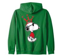 Peanuts, Cartone Animato retrò con Cane di Snoopy King Joe Cool Crown, Anni '80 e '90 Felpa con Cappuccio