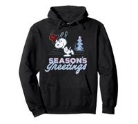 Peanuts Christmas Snoopy Seasons Greetings Sparkle Tree Anni '90 retrò Felpa con Cappuccio