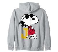 Peanuts Joe Cool Snoopy Retro Sport Classico Logo Baseball Felpa con Cappuccio