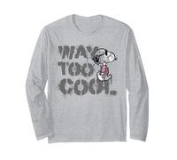 Peanuts Joe Cool Snoopy Way Too Graffiti Art Urban Maglia a Manica