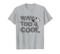 Peanuts Joe Cool Snoopy Way Too Graffiti Art Urban Maglietta