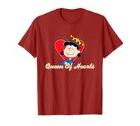 Peanuts Lucy Van Pelt Regina di Cuori Maglietta, Uomo, Mirtillo Rosso, M