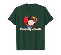 Peanuts Lucy Van Pelt Regina di Cuori Maglietta, Uomo, Verde Foresta, M