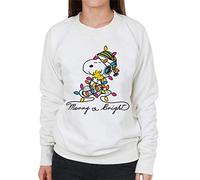 Peanuts Merry And Bright Snoopy Christmas Women's Sweatshirt