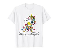 Peanuts Merry And Bright Snoopy Natale Maglietta