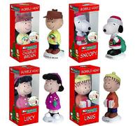 PEANUTS Natale Charlie Lucy Snoopy Linus 4x Bobble-Head Funko