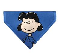 Peanuts Pet Bandana Lucy Van Pelt Smiling Face Pose Blue Slip On Collar Bandana