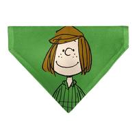 Peanuts Pet Bandana Peppermint Patty Smiling Face Pose Green Slip On Collar Band
