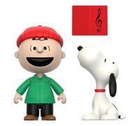Super7 Peanuts Reaction figure - 2 pezzi Charlie Brown e Snoopy (Caroling) action figure