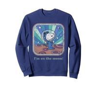 Peanuts Retro Snoopy Astronauta Groovy Vibes Moon Space Art Felpa