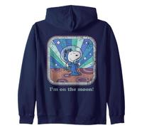 Peanuts Retro Snoopy Astronauta Groovy Vibes Moon Space Art Felpa con Cappuccio