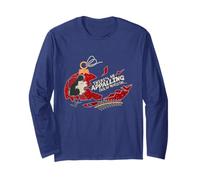 Peanuts Retro Xmas Lucy Vischio Bacio Sparkle Party Design Maglia a Manica