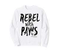 Peanuts Ribelle con Zampe Snoopy Vintage Anni '90 Pop Iconic Punk Felpa