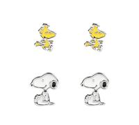 Snoopy & Woodstock - Set di orecchini a perno, Misura unica, Ottone, Nessuna pietra preziosa