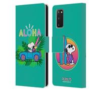 PEANUTS SNOOPY ALOHA DISCO CUSTODIA COVER A PORTAFOGLIO PER SAMSUNG TELEFONI 1