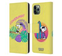 PEANUTS SNOOPY ALOHA DISCO CUSTODIA COVER PORTAFOGLIO IN PELLE PER APPLE iPHONE