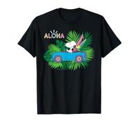 Peanuts Snoopy Aloha Hawaii Avventura Surf Onde Sole Retro Maglietta