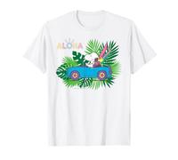 Peanuts Snoopy Aloha Hawaii Avventura Surf Sole Retro Onde Maglietta