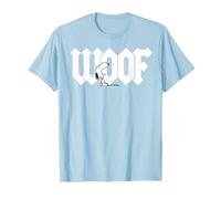 Peanuts Snoopy Barking Dog WOOF Best Friend BFF Logo Classico Maglietta