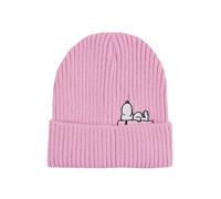 Peanuts Snoopy - Berretto Invernale da Donna, con Risvolto, in Maglia, Rosa, Taglia Unica, Rosa, Taglia Unica