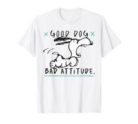 Peanuts Snoopy Buon Cane Atteggiamento Cattivo Pazzo Classico Beagle Maglietta