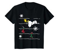 Peanuts Snoopy Calza di Natale Modello Divertente Classico Maglietta