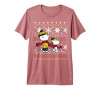 Peanuts Snoopy Charlie Brown Christmas Classic Pattern Maglietta Premium