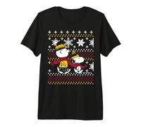 Peanuts Snoopy Charlie Brown Christmas Pattern Classico Maglietta Premium