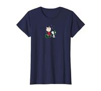 Peanuts - Snoopy Charlie Brown Corona Maglietta, Donna, Navy, S