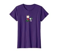 Peanuts - Snoopy Charlie Brown Corona Maglietta, Donna, Viola, S
