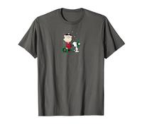 Peanuts - Snoopy Charlie Brown Corona Maglietta, Uomo, Asfalto, S
