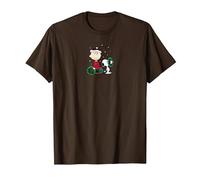 Peanuts - Snoopy Charlie Brown Corona Maglietta, Uomo, Marrone, S